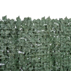 Tekolehtiseinä ja näkösuoja ulkokäyttöön, kangas ja PE, 300 x 150 cm, tummanvihreä