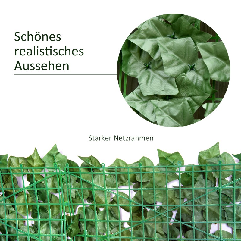 Tekolehtiseinä näkösuoja ulkokäyttöön, UV-suojattu, 300 x 100 cm, tummanvihreä