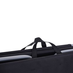 Kokoontaitettava aurinkotuoli ulkokäyttöön, säädettävä selkänoja, metalli/Oxford, 187 x 55 x 24 cm, musta