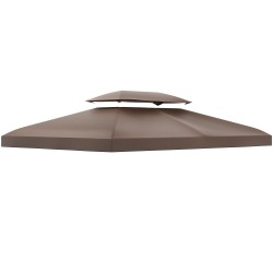 Puutarhapaviljongin vaihtokate 3x4 m polyesteri kahvi