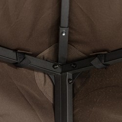 Puutarhapaviljongin vaihtokate 3x4 m polyesteri kahvi