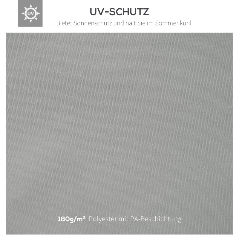 Vaihtokatto pihapaviljonkiin 3 x 4 m polyesteriä vaaleanharmaa