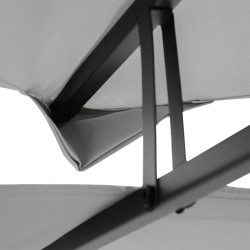 Vaihtokatto pihapaviljonkiin 3 x 4 m polyesteriä vaaleanharmaa