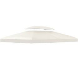 Paviljongin vaihtokatto puutarhaan polyesteri 3 x 4 m kermanvalkoinen