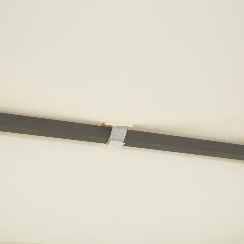 Paviljongin vaihtokatto puutarhaan polyesteri 3 x 4 m kermanvalkoinen