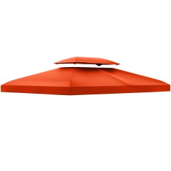 Vaihtokatto pihapaviljonkiin 3 x 4 m polyesteri kahvinruskea