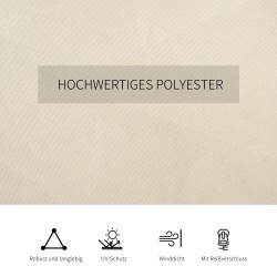 Paviljongin sivuseinät 3x4 m puutarhapaviljonkiin, 4 kpl, polyesteri, vedenpitävä, beige