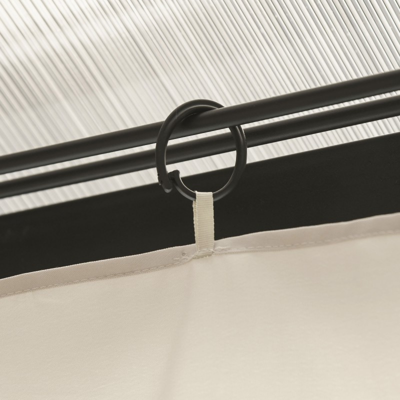 Paviljongin sivuseinät 3x4 m puutarhapaviljonkiin, 4 kpl, polyesteri, vedenpitävä, beige