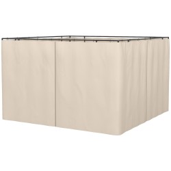 Puutarhateltan sivuverhot 3x3 m 4 kpl 100 polyesteri beige
