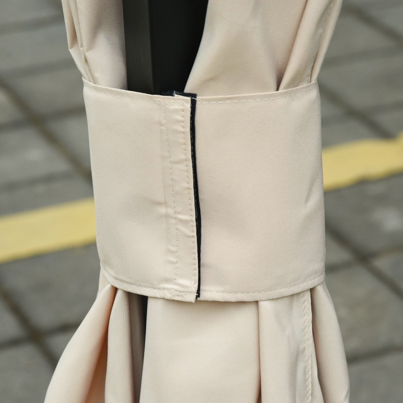 Puutarhateltan sivuverhot 3x3 m, 4 kpl, 100 % polyesteri, beige