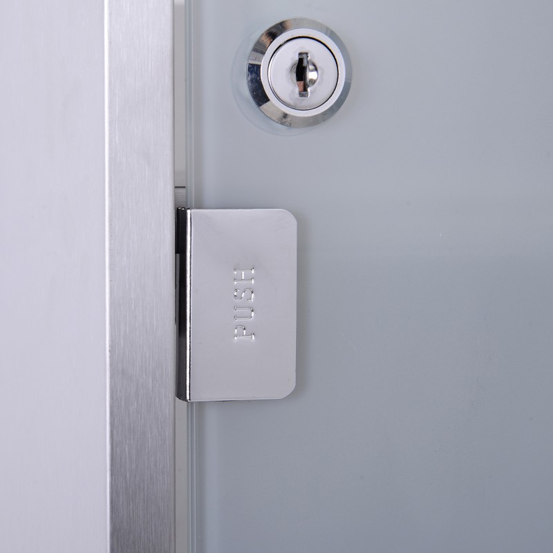 Lääkekaappi lukittava ruostumaton teräs ja lasi 3 hyllyä 30 x 18 x 50 cm