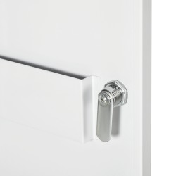 Lääkekaappi seinään kiinnitettävä teräs 3 hyllyä lukittava 40 x 15 x 53,5 cm valkoinen