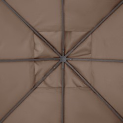Paviljongin vaihtokate ulkokäyttöön, polyesteri 298 x 295 cm, kahvi