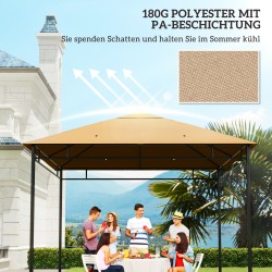 Pihakatoksen korvauskate polyesteri 298 x 295 cm beige