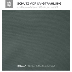 Paviljongin vaihtokate puutarhaan, polyesteri 298 x 295 cm, tummanharmaa