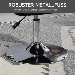 Työtuoli toimistoon, korkeussäädettävä, leinetyylinen polyesteri, metalli, 60 x 60 x 79–91 cm, musta