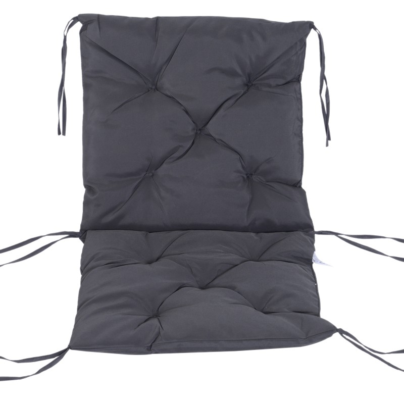 Istuintyynysetti tuoleihin ja sohvalle, Oxford-kangas, 98x50x8 cm, 2 kpl, tummanharmaa