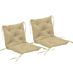 Istuinpehmusteet tuoleihin polyesteri 98 x 50 x 8 cm 2 kpl khaki