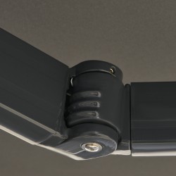 Sähköinen terassimarkiisi koteloitu alumiini/teräs 3 x 2,5 m tummanharmaa