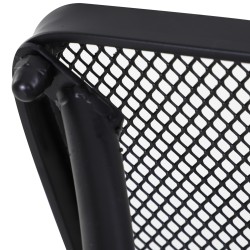 Metallinen puutarhan sivupöytä ulkokäyttöön 45 x 45 x 50 cm musta