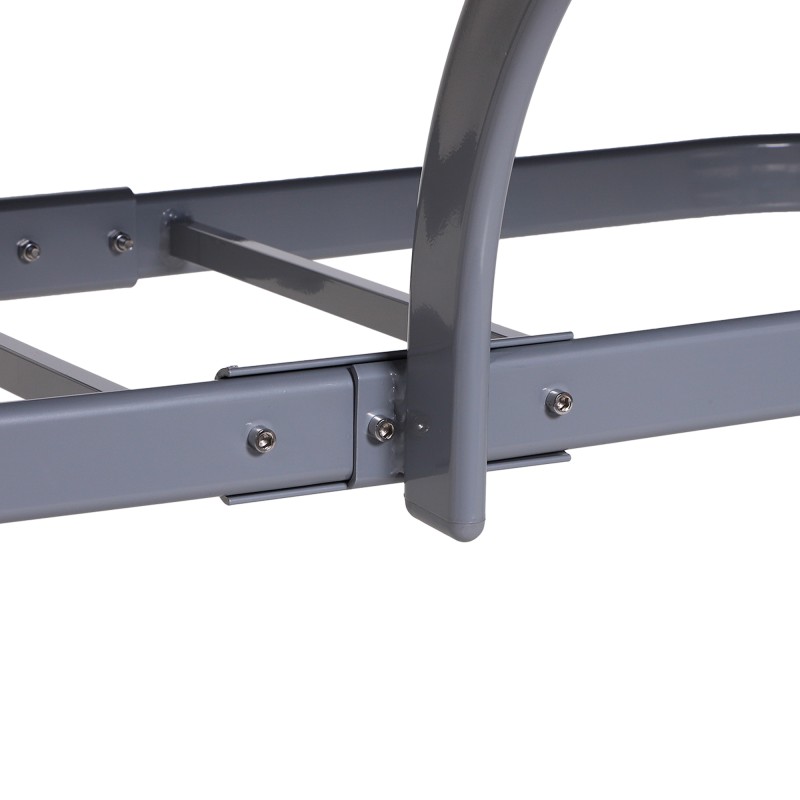 Ulkoruokailuryhmä 6 hengelle, 7-osainen, alumiini ja turvalasi, taittuvat säätötuolit, musta/hopea