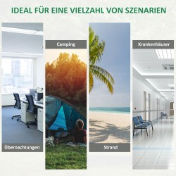 Taitettava leirivuode teräsrunko Oxford-kangas 190 x 65 x 40 cm 136 kg vihreä/musta