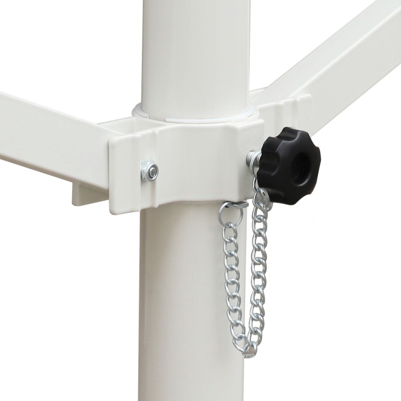 Vapaasti seisova terassimarkiisi puutarhaan, metalli/polyesteri 300x295 cm, harmaa