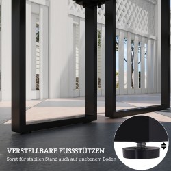 Puutarharyhmä 4 hengelle metalli 1 pöytä ja 2 penkkiä musta