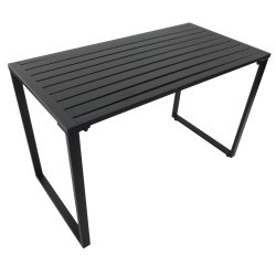 Puutarharyhmä 4 hengelle metalli 1 pöytä ja 2 penkkiä musta