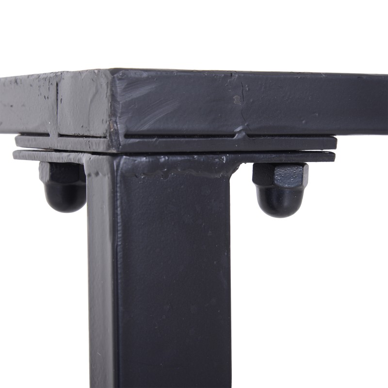 Puutarharyhmä 4 hengelle metalli 1 pöytä ja 2 penkkiä musta