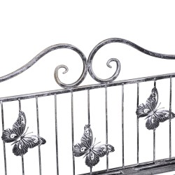 Metallinen kolmitasoinen kukkateline parvekkeelle ja puutarhaan 44 x 25 x 96 cm silbergrau