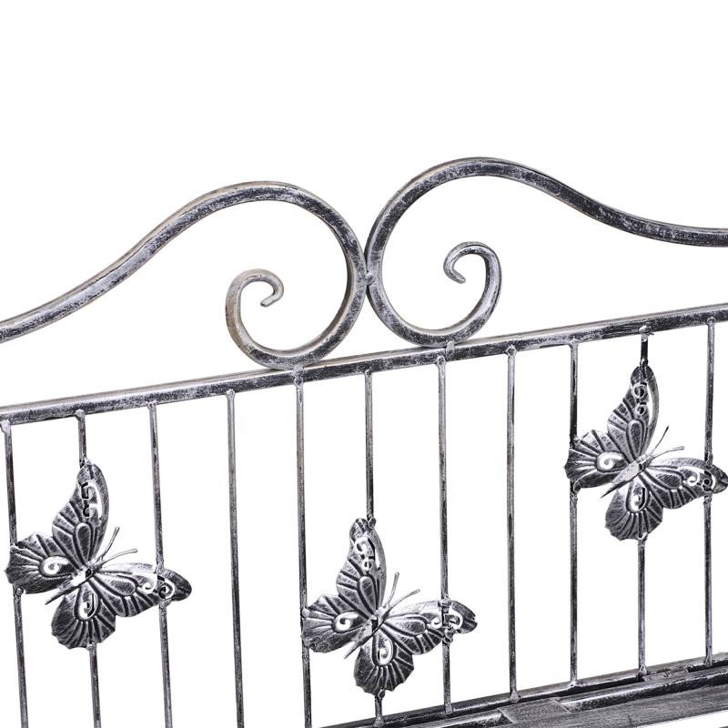 Metallinen kolmitasoinen kukkateline parvekkeelle ja puutarhaan 44 x 25 x 96 cm silbergrau