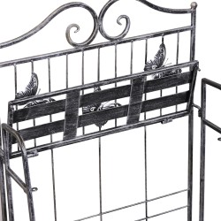 Metallinen kolmitasoinen kukkateline parvekkeelle ja puutarhaan 44 x 25 x 96 cm silbergrau