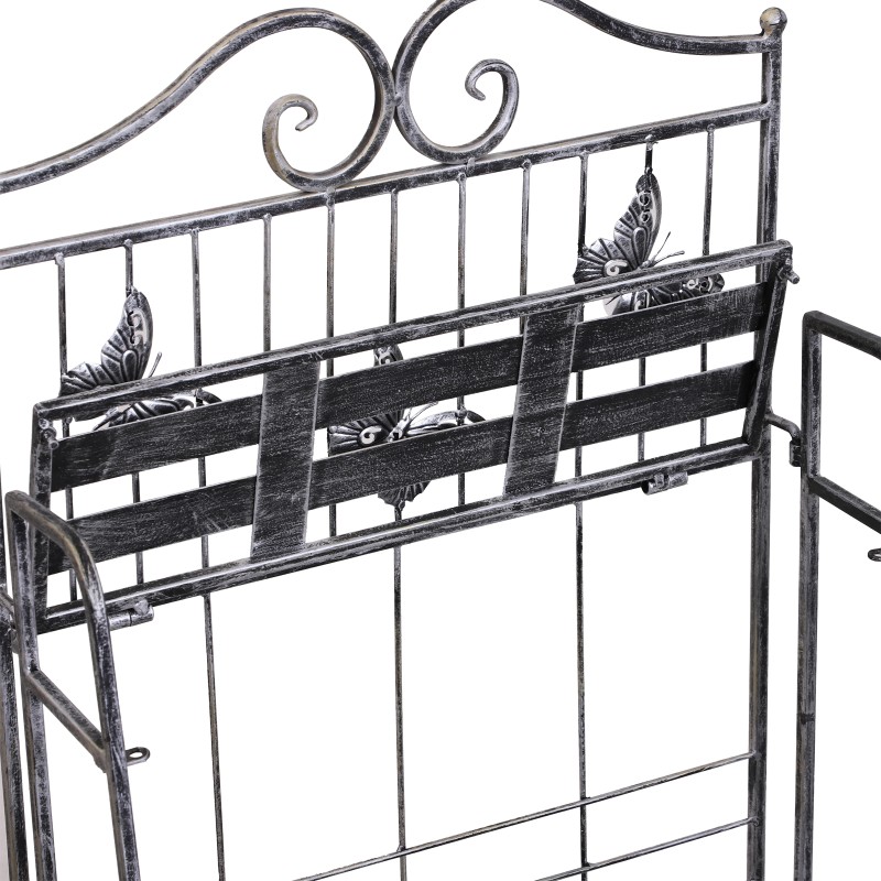 Metallinen kolmitasoinen kukkateline parvekkeelle ja puutarhaan 44 x 25 x 96 cm silbergrau