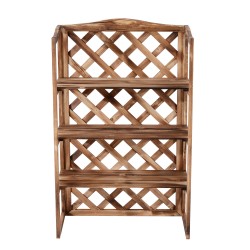 Kukkateline ulkokäyttöön 3 tasoa kuusi 75x38x120 cm luonnonväri (Modell8)