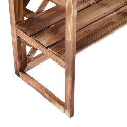 Kukkateline ulkokäyttöön 3 tasoa kuusi 75x38x120 cm luonnonväri (Modell8)