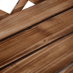 Kukkateline ulkokäyttöön 3 tasoa kuusi 75x38x120 cm luonnonväri (Modell8)