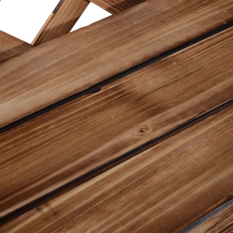 Kukkateline ulkokäyttöön 3 tasoa kuusi 75x38x120 cm luonnonväri (Modell8)