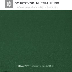 Paviljongin varaosakatos 3x3 m metallirungolle, polyesteri, vedenpitävyyttä hylkivä, tummanvihreä