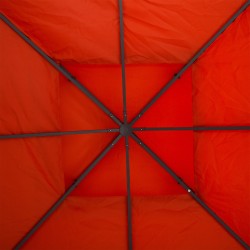 Paviljongin kattokangas 3x3 m metallipaviljonkiin, polyesteri, vettä hylkivä, ruosteenpunainen