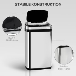 Automaattinen sensoriroskakori 30L ruostumatonta terästä hopea