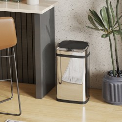 Automaattinen sensoriroskakori 30L ruostumatonta terästä hopea