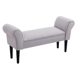 Verhoiltu penkki makuuhuoneeseen ja eteiseen MDF runko 102 x 36 x 51 cm harmaa