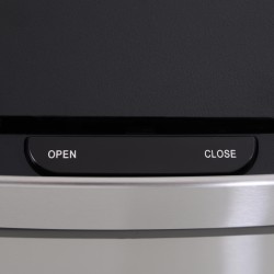 Sensoritoiminen jätevaunu 72 l, 3-osainen, ruostumaton teräs, hopea, keittiöön