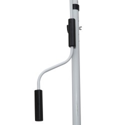 Säädettävä parveke- ja terassimarkiisi käsikammella 200x150 cm vihreä-valkoinen