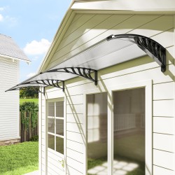 Seinäkatos oviin ja ikkunoihin, polykarbonaatti, 295 x 90 cm, valkoinen