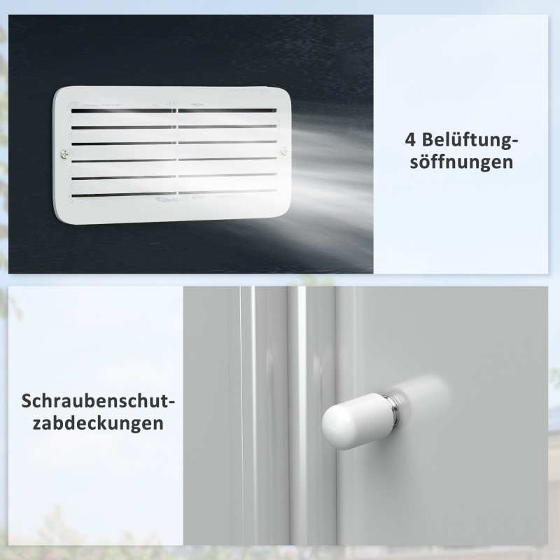 Metallinen pihavarasto liukuovilla 277 x 195 x 192 cm tummanharmaa