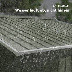 Metallinen puutarhavaja liukuovilla 277 x 195 x 192 cm vaaleanvihreä