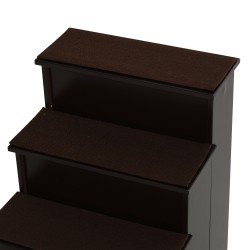 Lemmikkien rappuset koirille ja kissoille, MDF, 4 tasoa, 40 x 59 x 54,2 cm, tummanruskea, max 30 kg