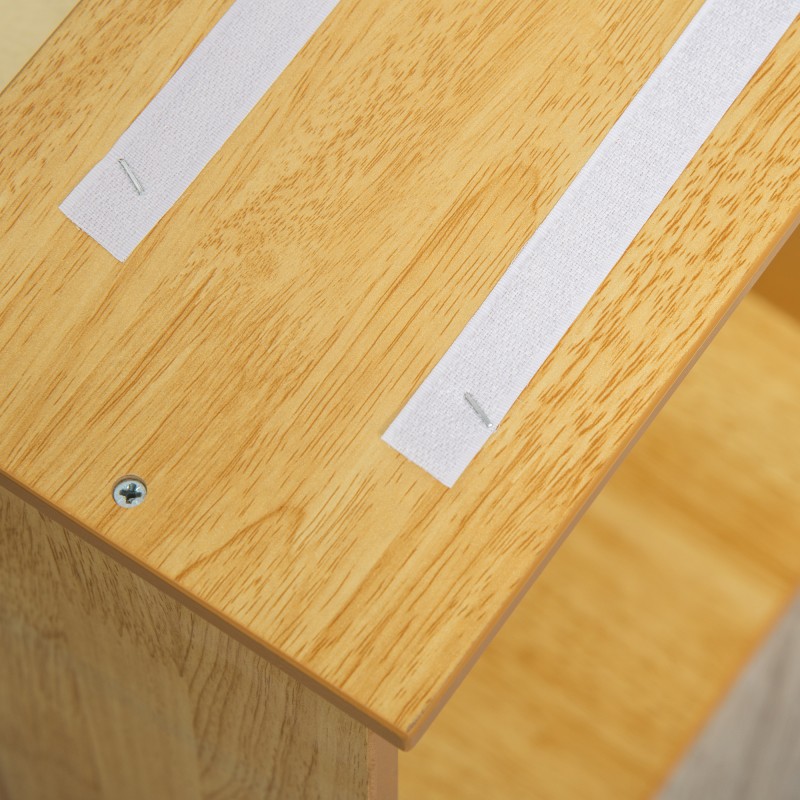 Lemmikkiramppi koirille ja kissoille, 4-portainen MDF/lyhytnukkainen, 40 x 59 x 54,2 cm, natur